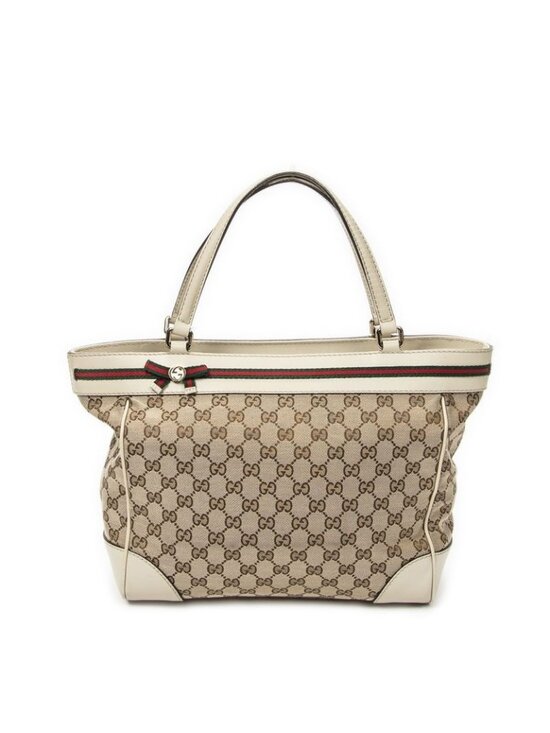 Gucci Handbags - Gucci Mayfairt Beige GG Canvas Shoulder Bag